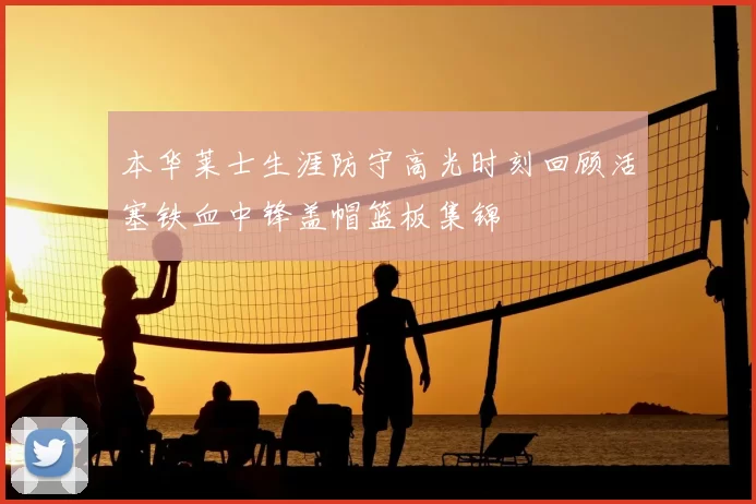 本华莱士生涯防守高光时刻回顾活塞铁血中锋盖帽篮板集锦